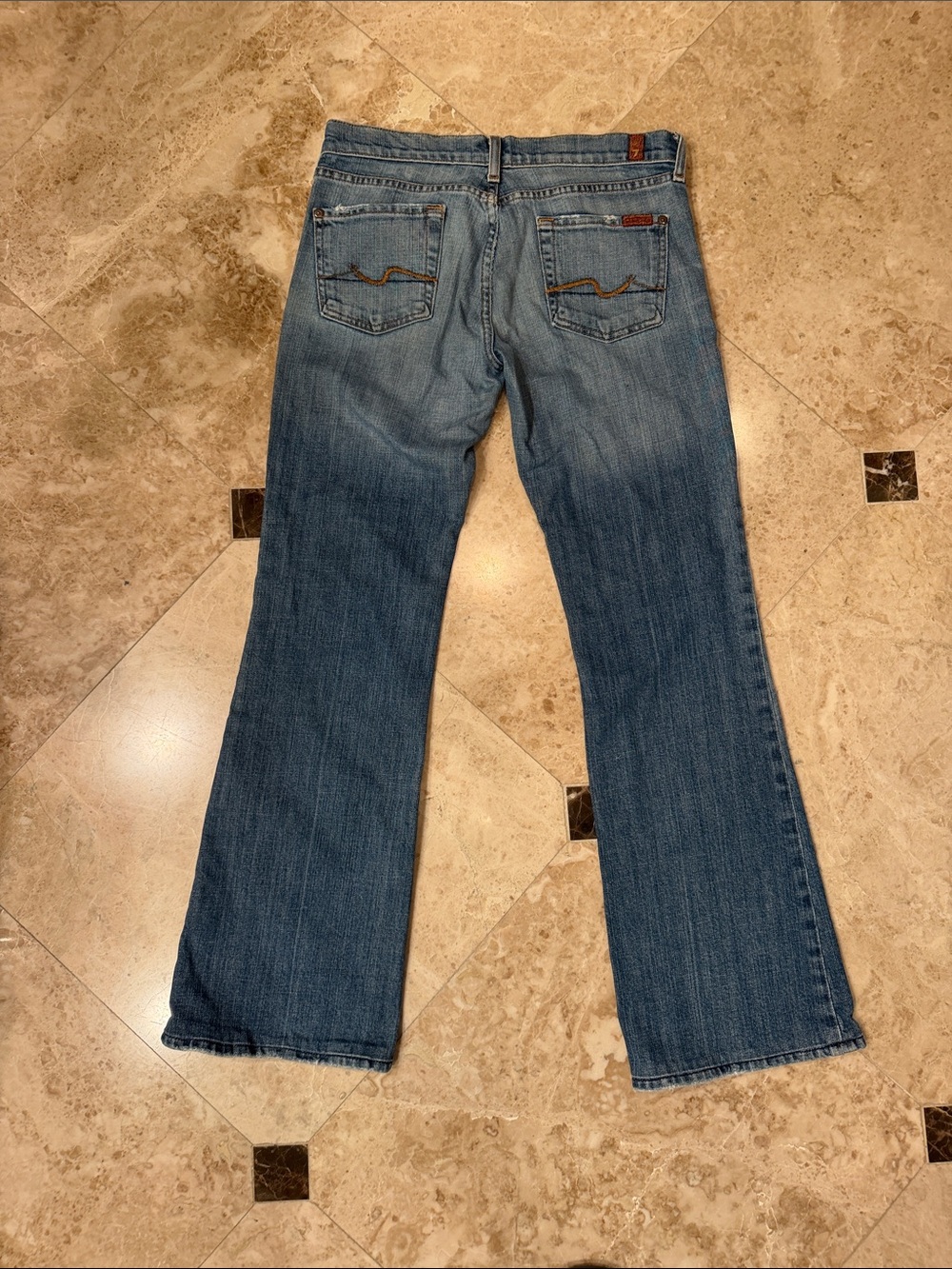 7 For All Mankind Women's Medium Blue Flare Jeans
